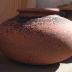 Large terracotta thrown form by Mark Heidenreich